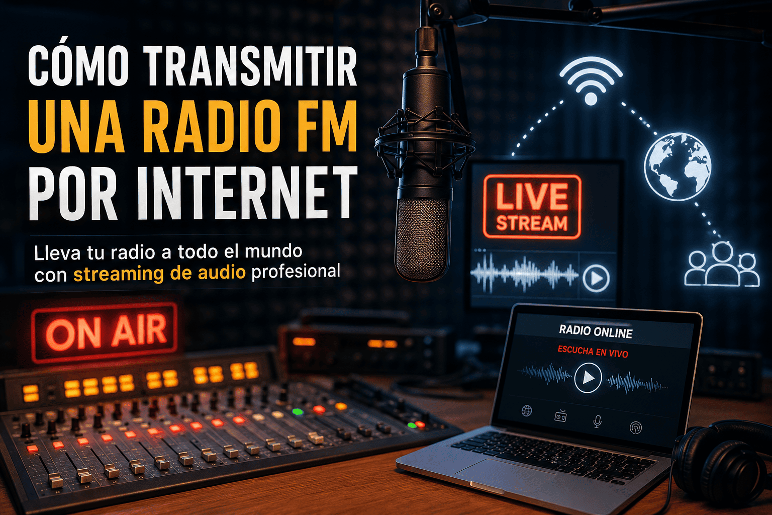 Cómo transmitir una radio FM por internet